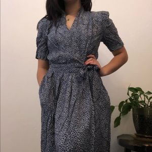 Pattern Wrap Dress